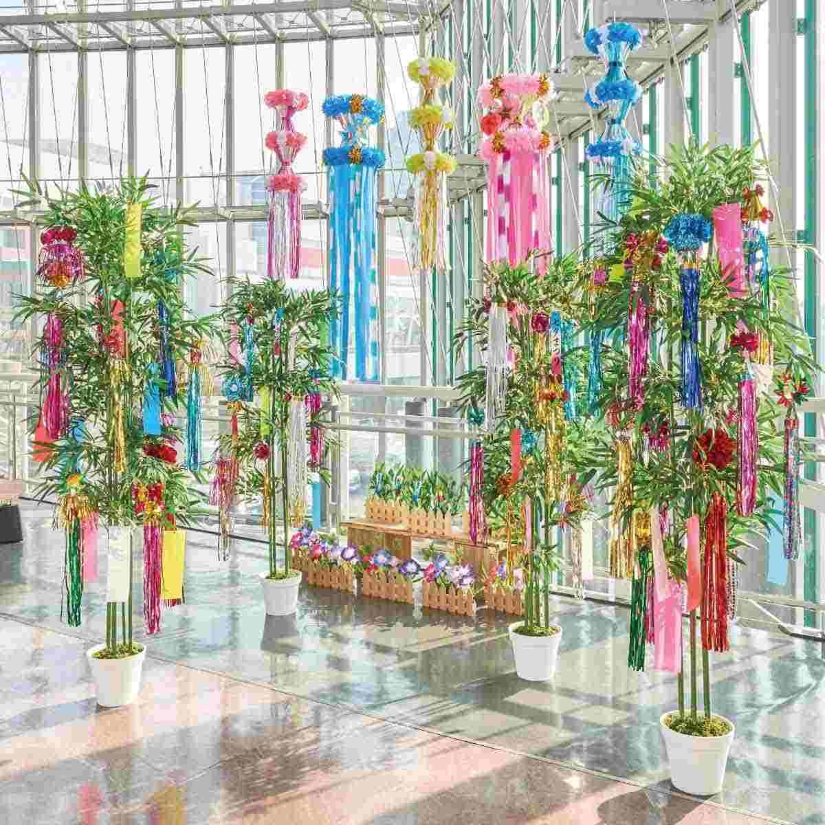 Amazon.co.jp: バンブー 1台 幅70×奥行70×高さ210cm 夏の装飾 イベント