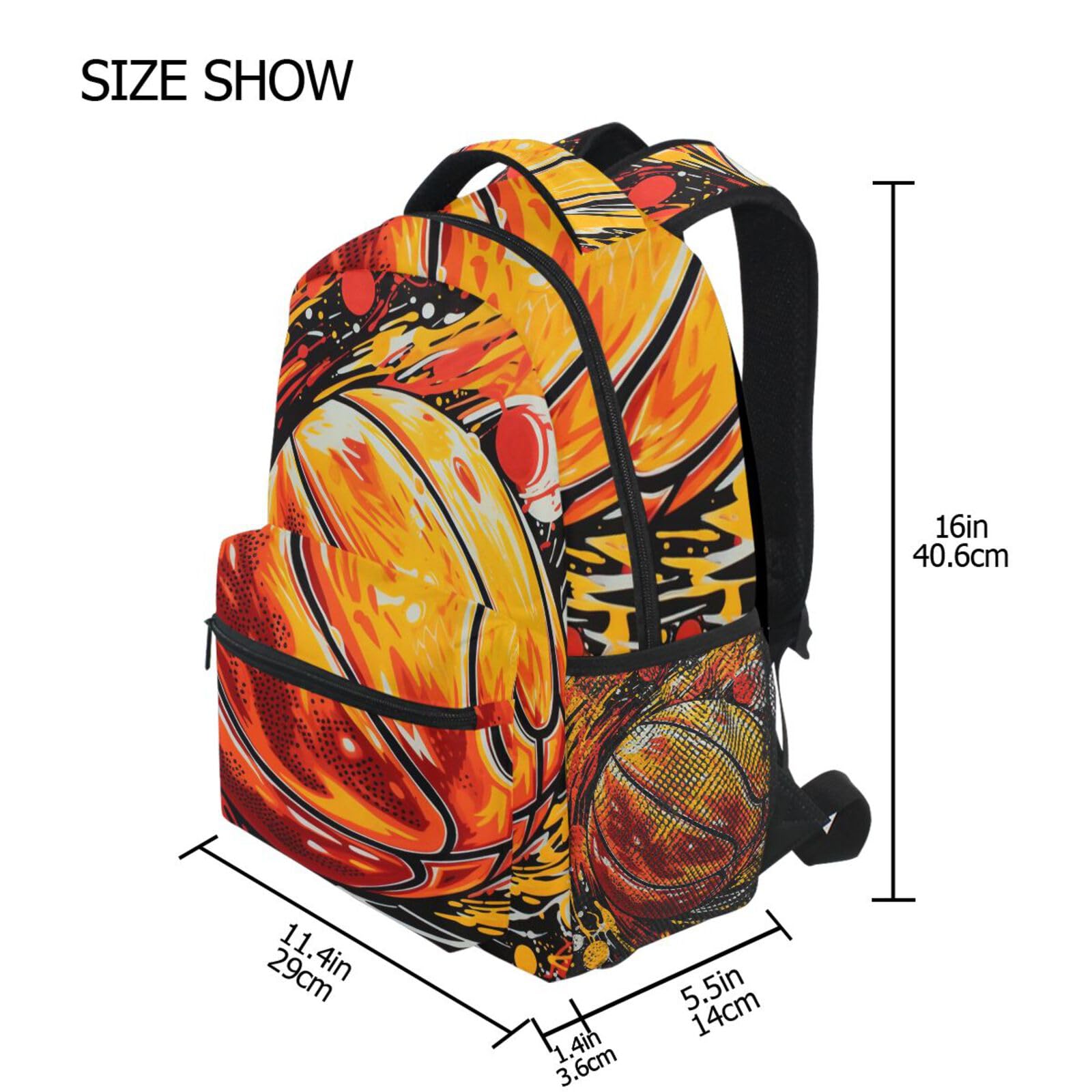 Focoso Basket Spinning Artistico Zaino per Bambini Studente Scolastico Zaino da Bookbag Borsa Del Libro per Viaggio Teenager Ragazze Ragazzi Capretto