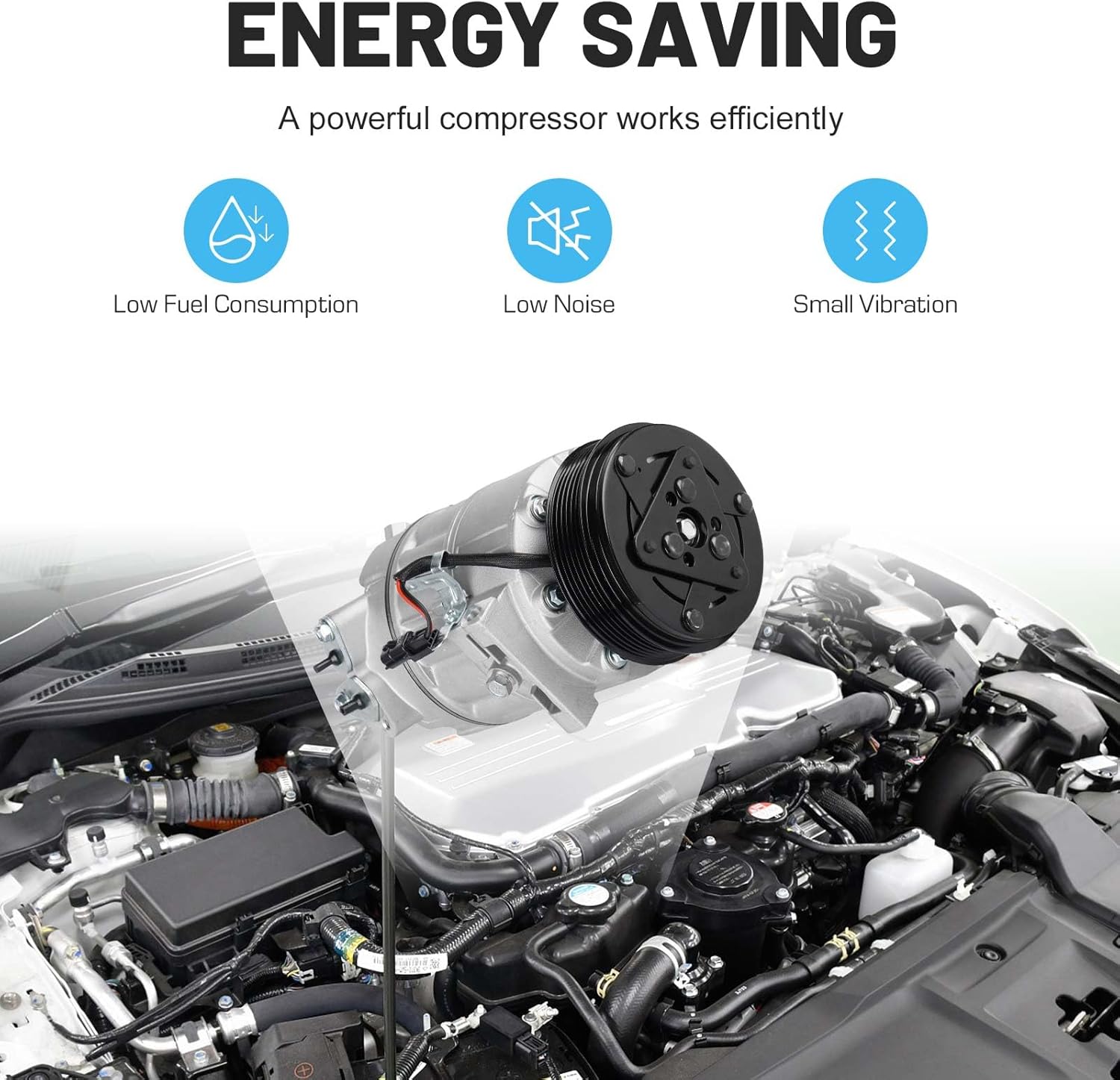 New AC Air Condition Compressor with Clutch for Nissan Sentra 2.0L L4 2007 2008 2009 2010 2011 2012