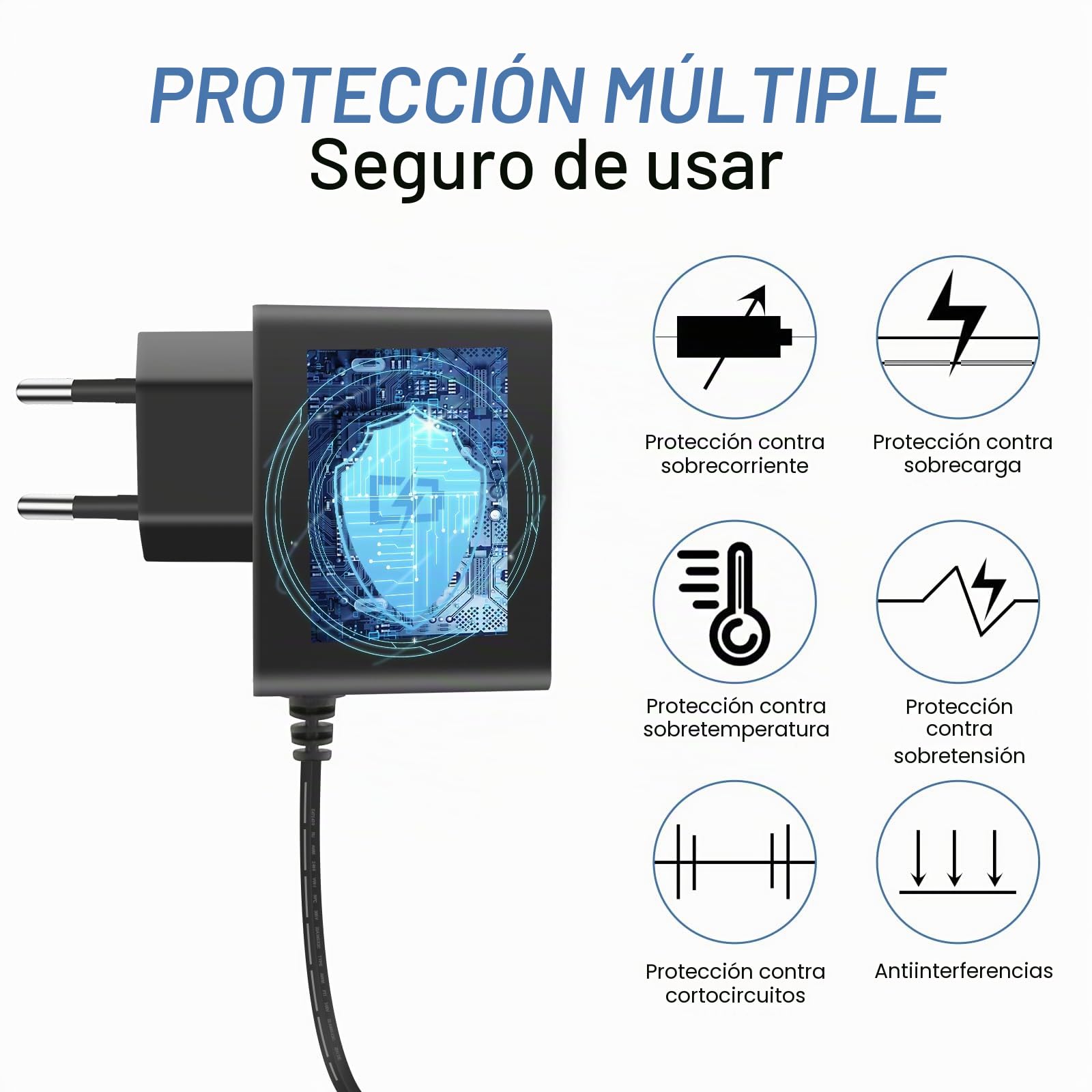 AGOTD - Bloc de alimentación universal 24 V 1 A - Adaptador CA - Entrada 220-240 V 50-60 Hz - Fuente de alimentación 24 V 1 A 124 W - Salida - Adaptador convertidor ondulador - Cargador - Adaptador AC