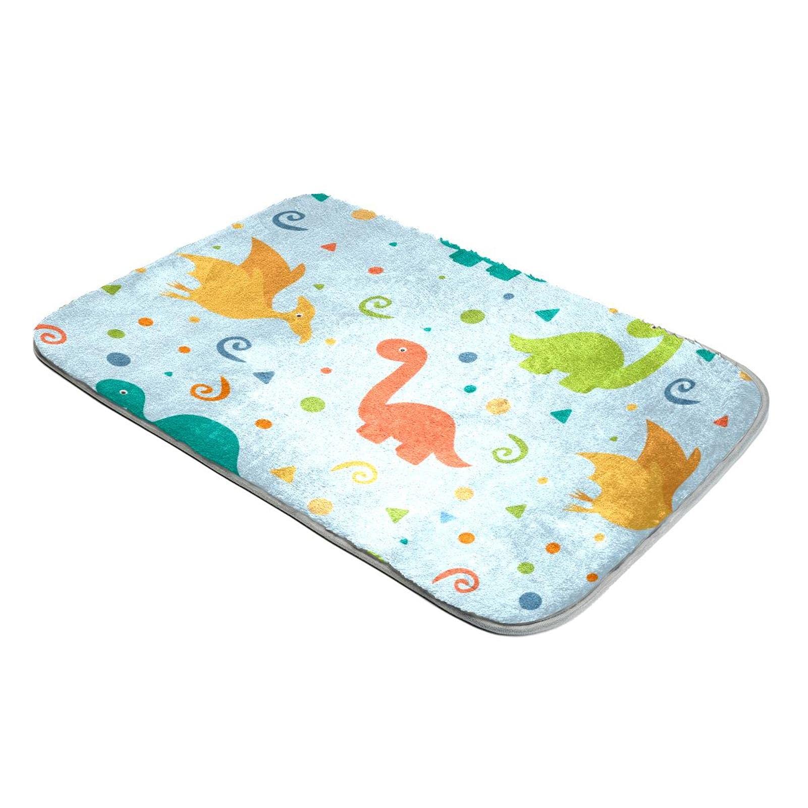 Tapis bébé dinosaure en fausse fourrure pour moments câlins au sol