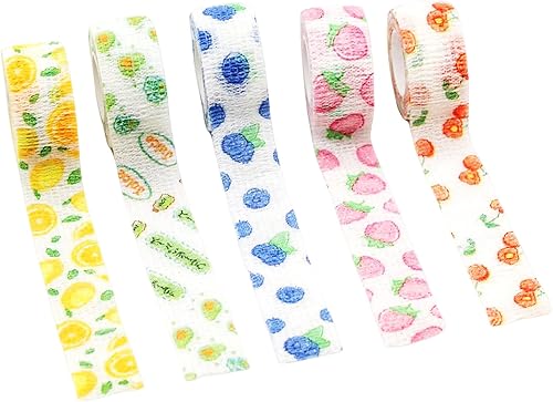 Miniatura 2 de 6 rollos de cinta autoadhesiva para tatuajes, cinta adhesiva para veterinarios, vendaje elástico cohesivo para deportes, muñeca de dedo