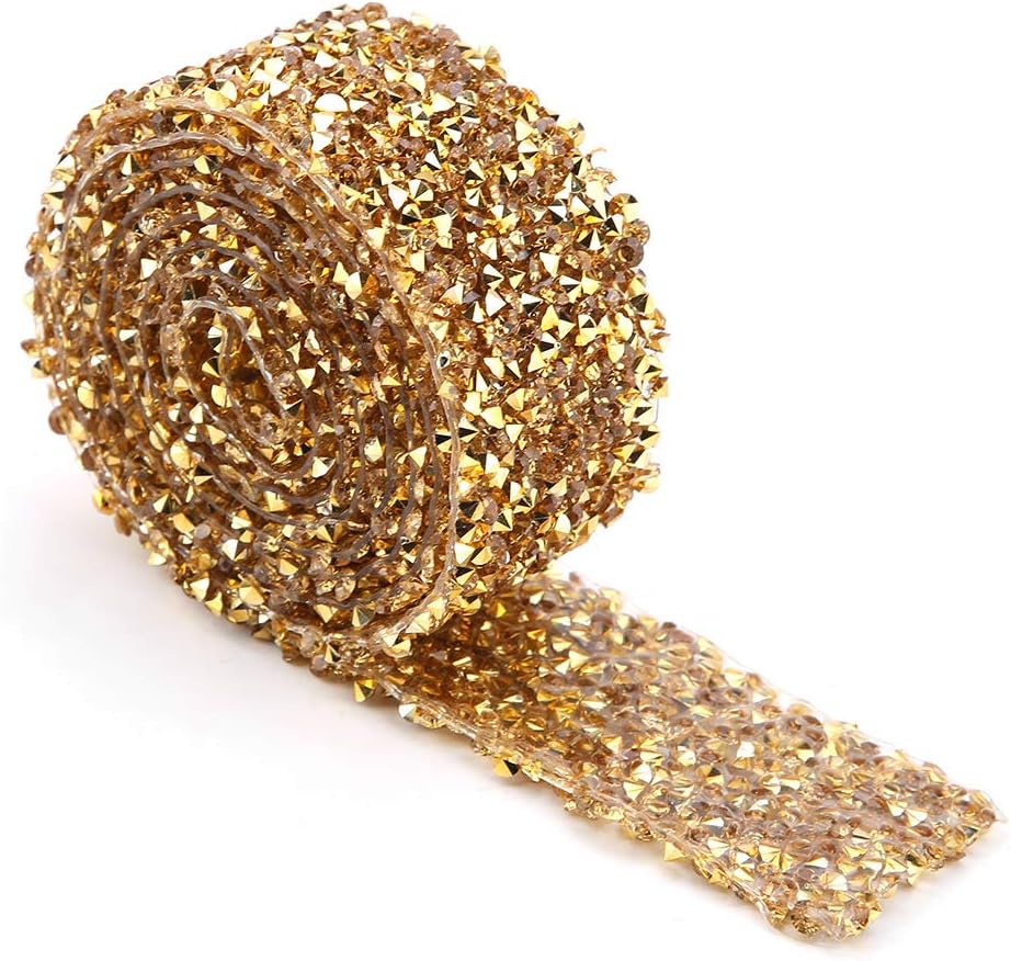 Rhinestone Ribbon Wrap Diamond Mesh Wrap Roll Sparkle Crystal Decorations for