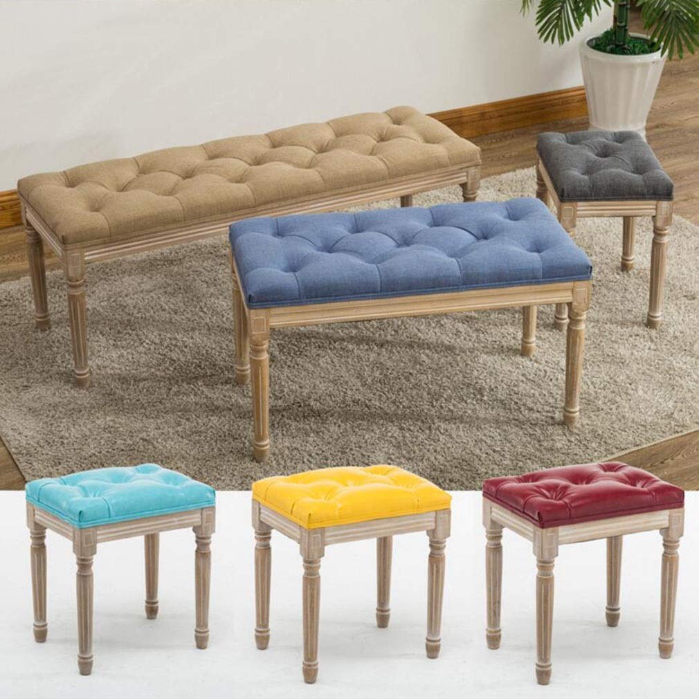 Banc nordique capitonné en lin gris pour habiller votre entrée avec élégance