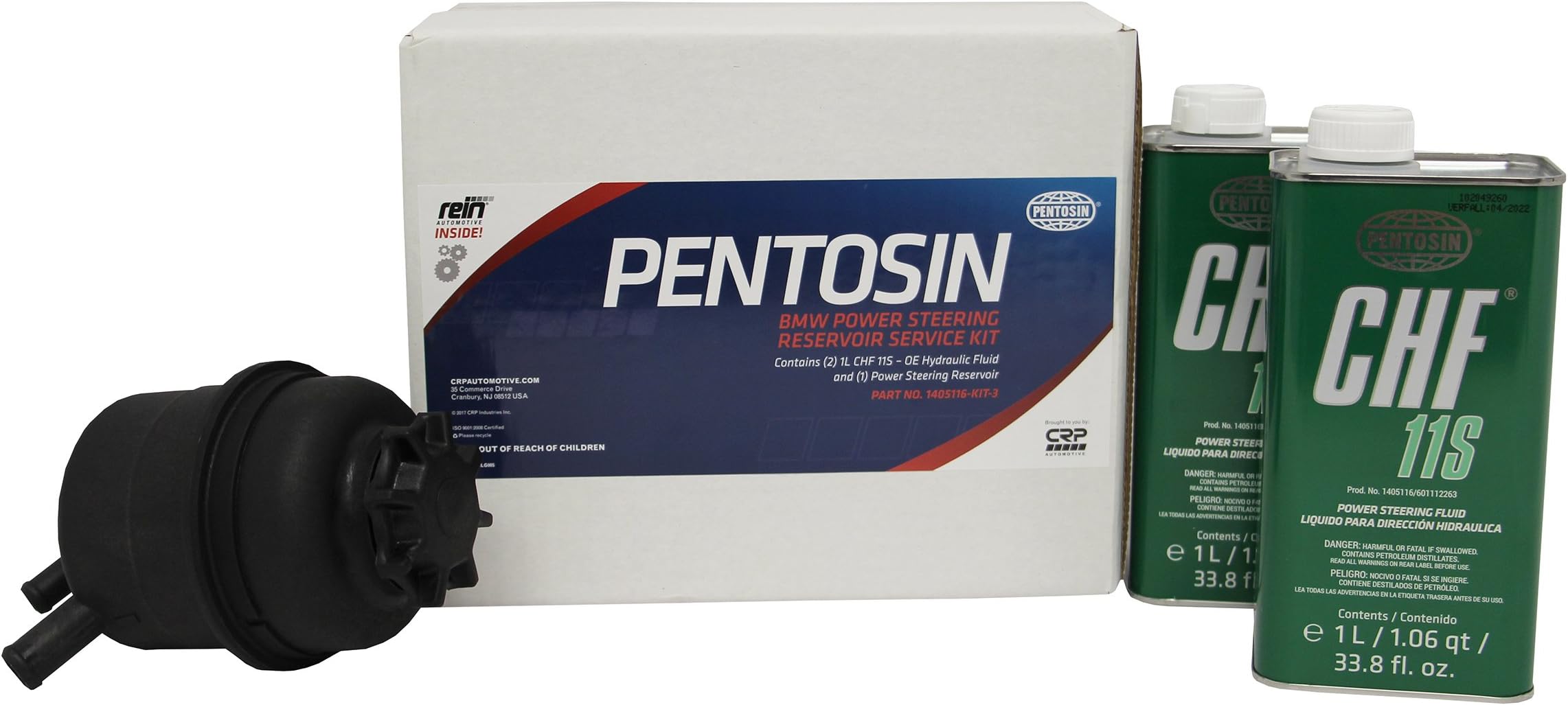 Pentosin 1405116-KIT-3 Power Steering Service Kit with CHF 11S Fluid and Rein Power Steering Reservoir for Select BMW Vehicles