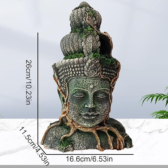 Foto 4 de 8 de Stronrive pecera Buda - Escultura Cabeza Buda pecera Resina