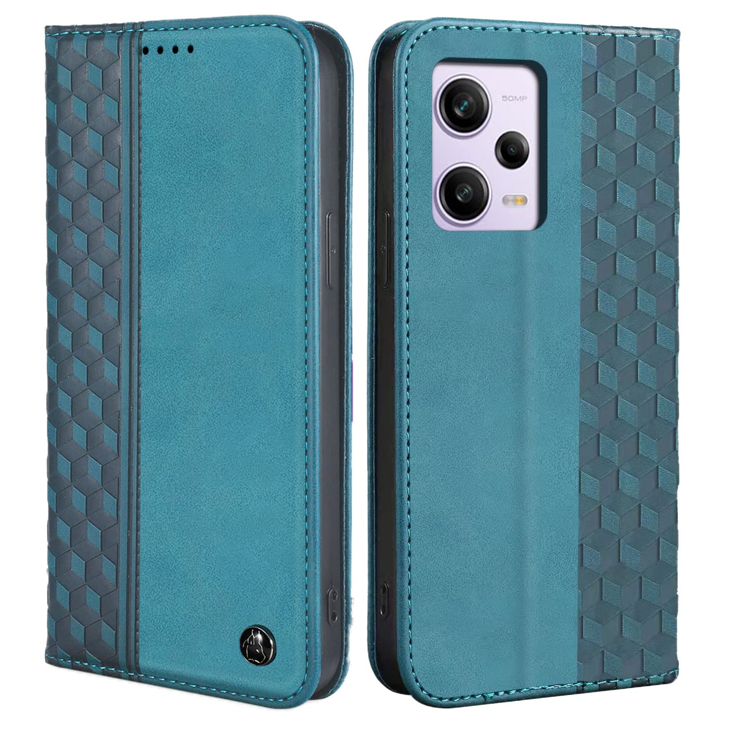 CXTcase Cover Xiaomi Redmi Note 12 Pro,PU Pelle Custodia per Xiaomi Redmi Note 12 Pro [Kickstand] [Slot per Schede],Portafoglio Custodia Flip Case per Xiaomi Redmi Note 12 Pro,Verde