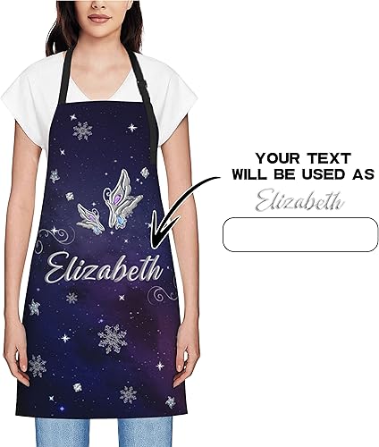 Miniatura 2 de XIAYUEHUA Custom Funny Waterproof Apron,Personalized Chef Kitchen Cooking Apron, BBQ Apron Adjustable for Men Women