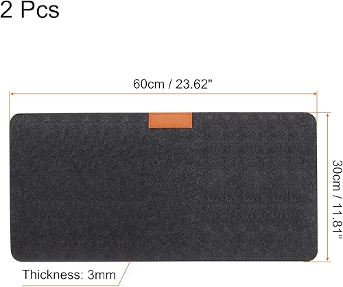 Miniatura 2 de PATIKIL Protector de alfombrilla de escritorio de 28 x 13 pulgadas, paquete de 2 alfombrillas de mouse suaves de doble cara para oficina y hogar,