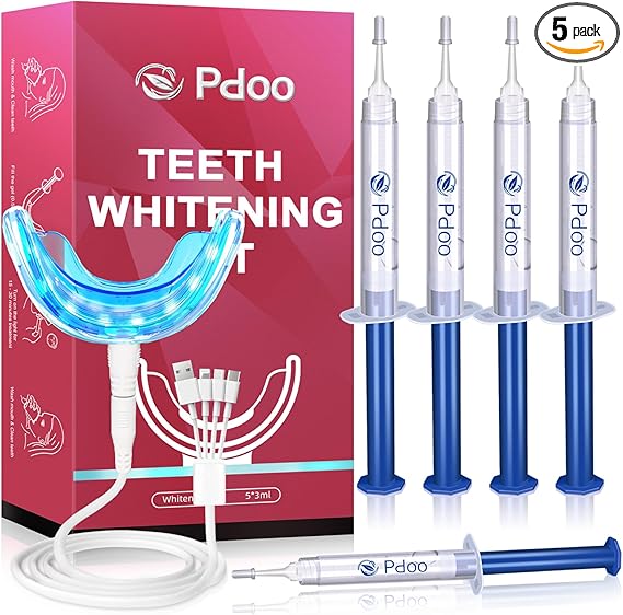 Professional Teeth Whitening Kit with LED Accelerator Light