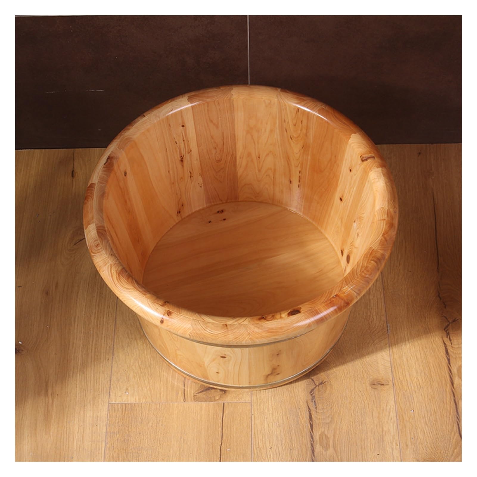Vasca for pediluvio in Legno di Quercia - Vasca for fumigazione e ammollo da 26x36 cm - Vasca for pediluvio in Legno Naturale for Spa, Sauna e Relax a casa(Wood Color)