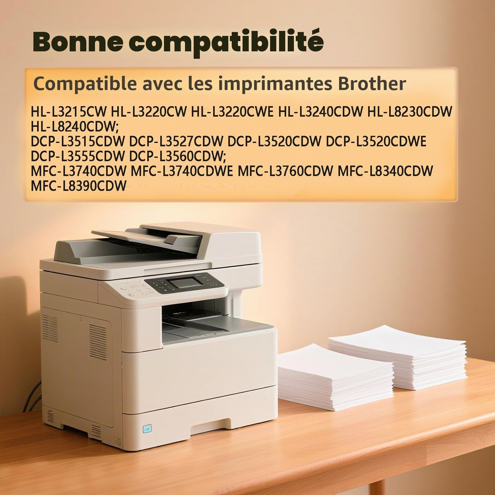 Lot de 4 Cartouches de Toner TN248XL Compatibles avec Brother TN248 XL TN248XLCMYK Utilisation pour Brother MFC-L3760CDW MFC-L3740CDW Toner MFC-L3740CDWE DCP-L3560CDW TN 248 DCP-L3520CDWE