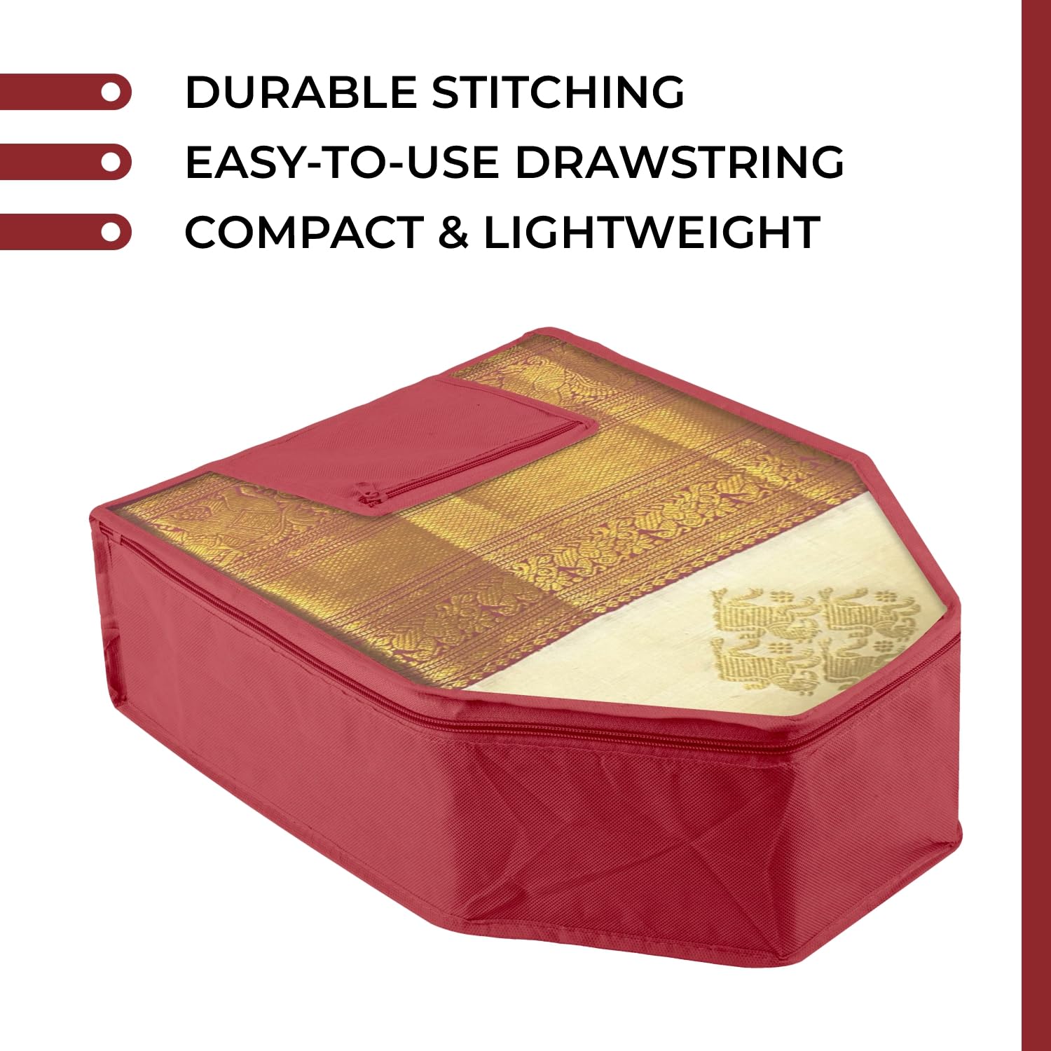 Kuber Industries Blusenabdeckung | Kleideraufbewahrungstasche | Reißverschluss Kleiderschrank Organizer | Kleider-Organizer mit angenähter Tasche | Vlies-Vorderseite transparente Blusenabdeckung | 12