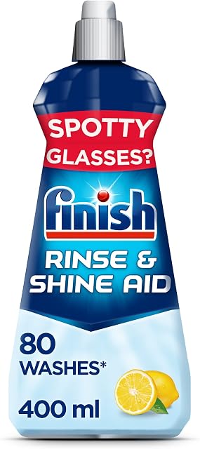 Finish Rinse Aid for Shinier and Drier Dishes, LEMON, 400 ml