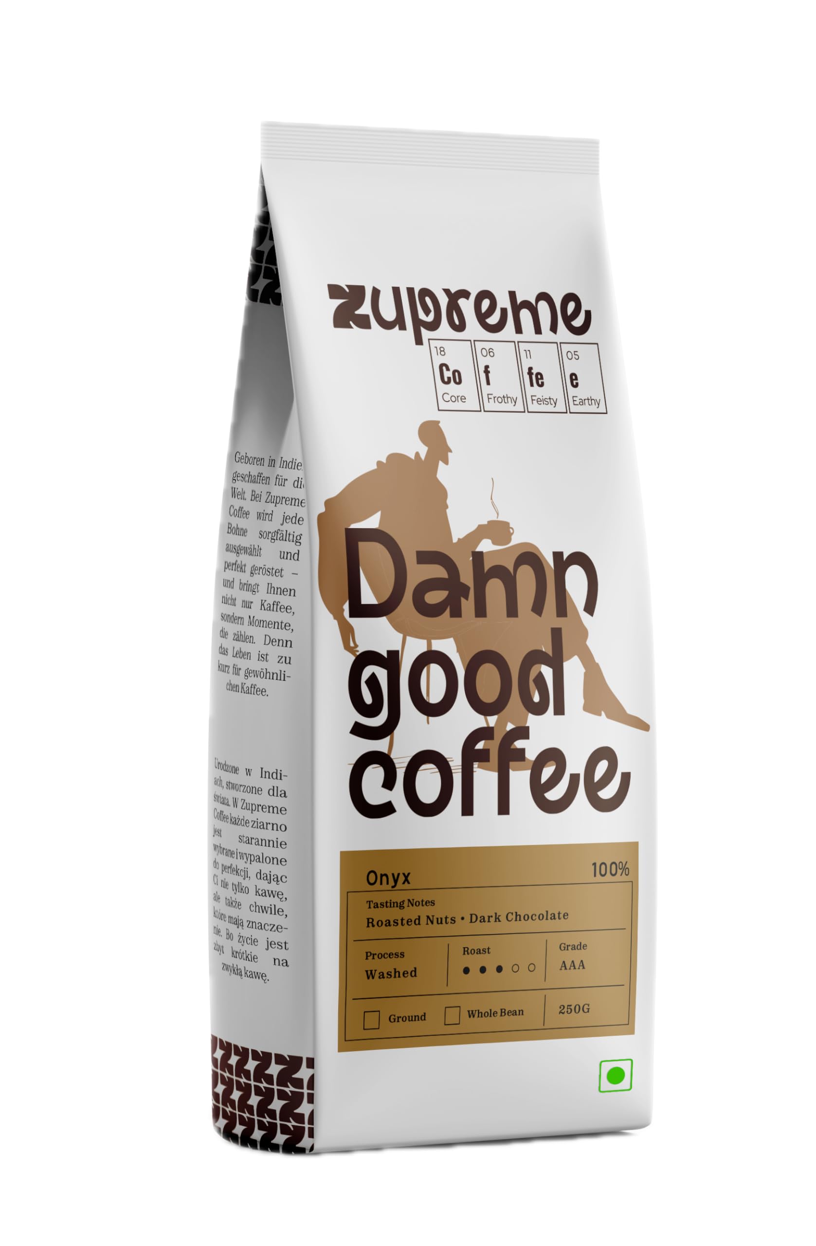 Zupreme Premium Coffee Onyx 100% Arabica | Premium Medium Roast Coffee Beans | Smooth, Rich & Aromatic | Freshly Roasted | Suitable for Espresso, French Press & Filter Coffee | 250 Grams-image-11