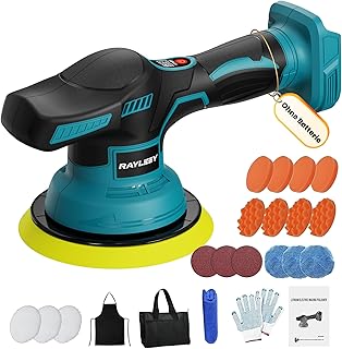 Poliermaschine Auto für Makita 18V Akku (Ohne Akku), Exzenter poliermaschine, 8 Variable Geschwindigkeit, Akkupolierer mit Polierteller, Auto Politur Set für Autopflege Polieren Autodetailing Wachsen