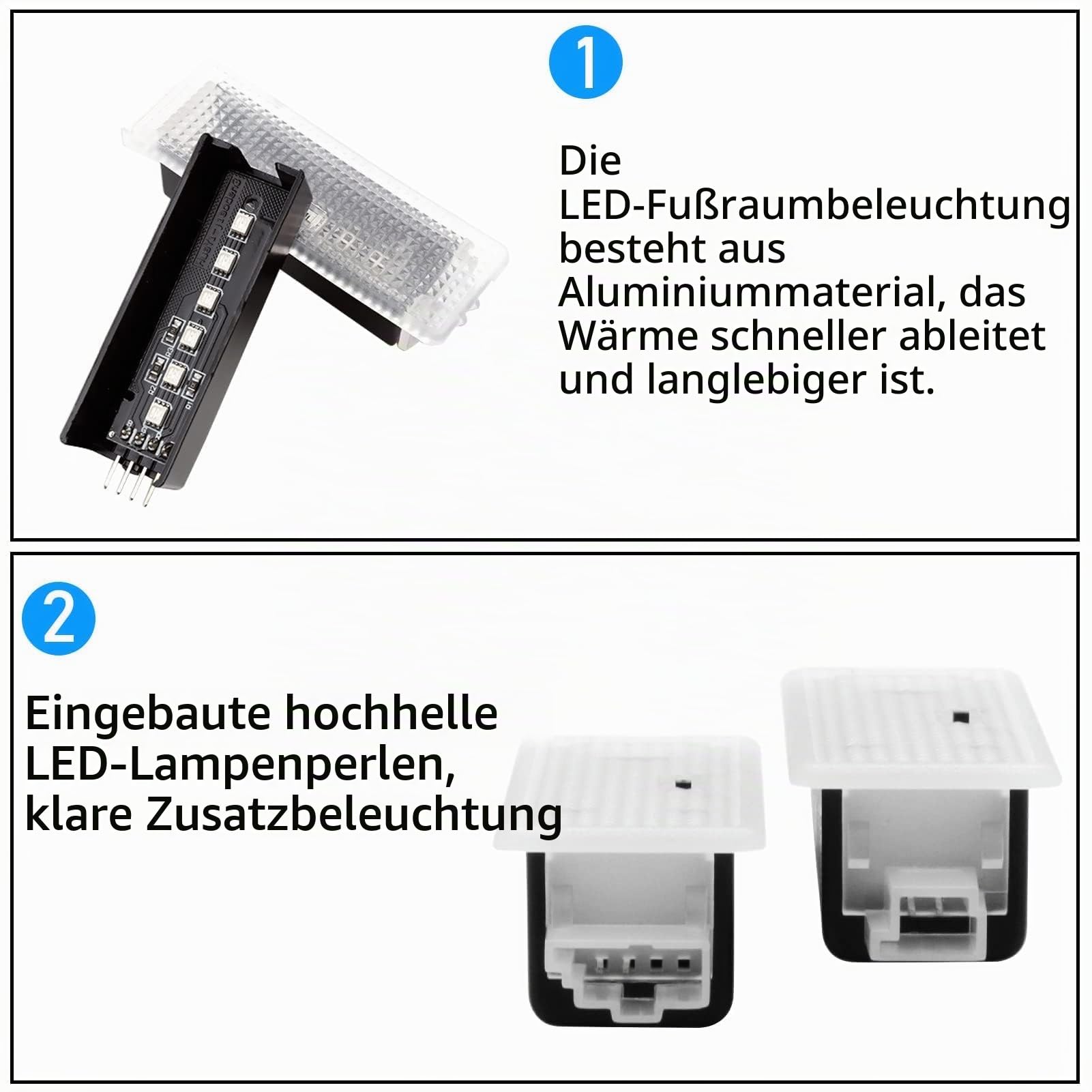 Yumzeco Auto Fußraum Ambientebeleuchtung für BMW 1/2/3/4/5/7er/X1/X3/X4