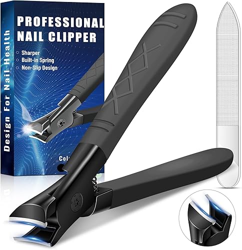 Miniatura 1 de Cortaúñas de alta resistencia para uñas gruesas, juego de cortaúñas antideslizante para personas mayores y mujeres en casa