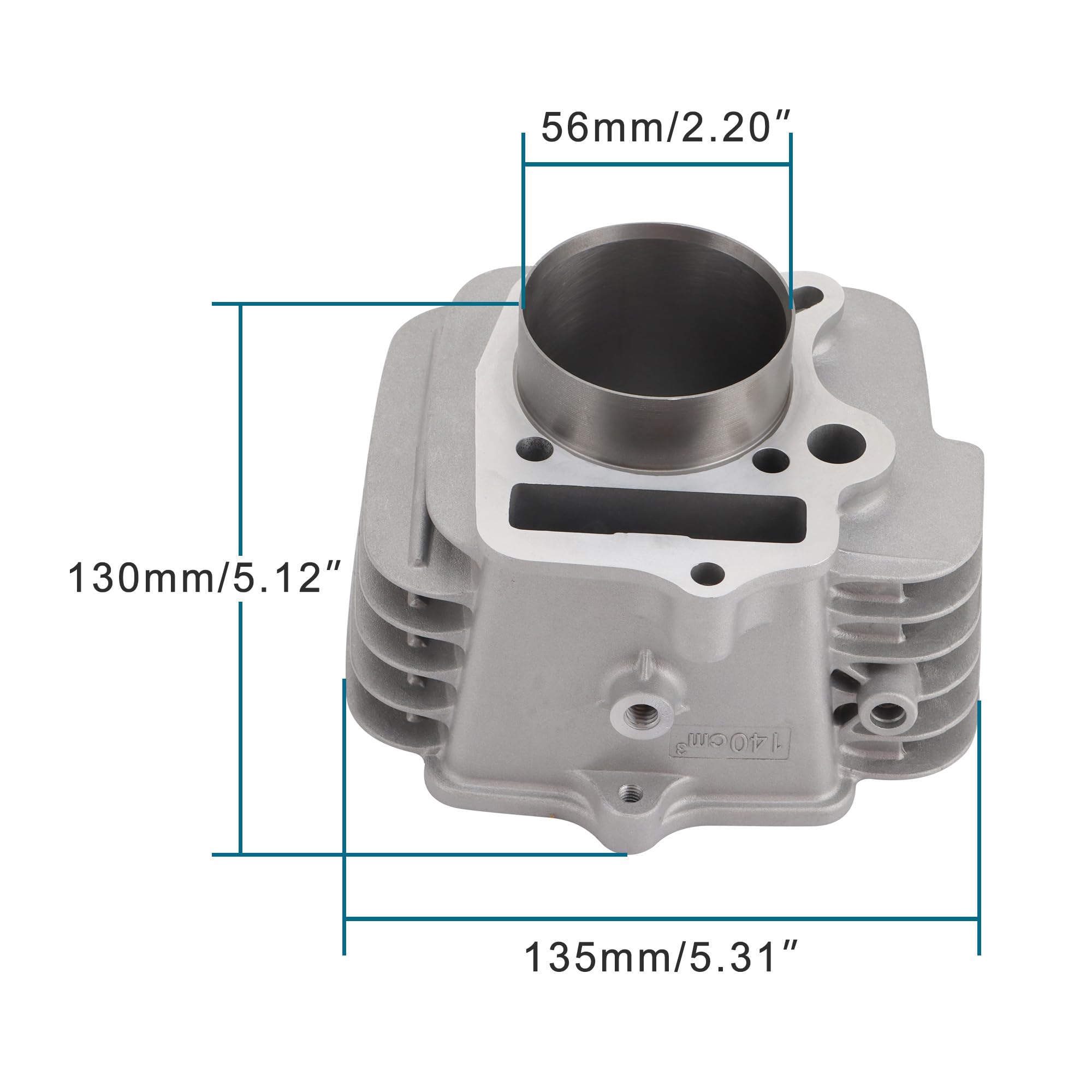 GOOFIT Chemise Cylindre Kit Reconstruction d'assemblage Piston avec Joint Remplacement pour YX 140cc 1P56YMJ 1P56FMJ 1P56FMJ-5 SSR YCF Pit Dirt Bike ATV