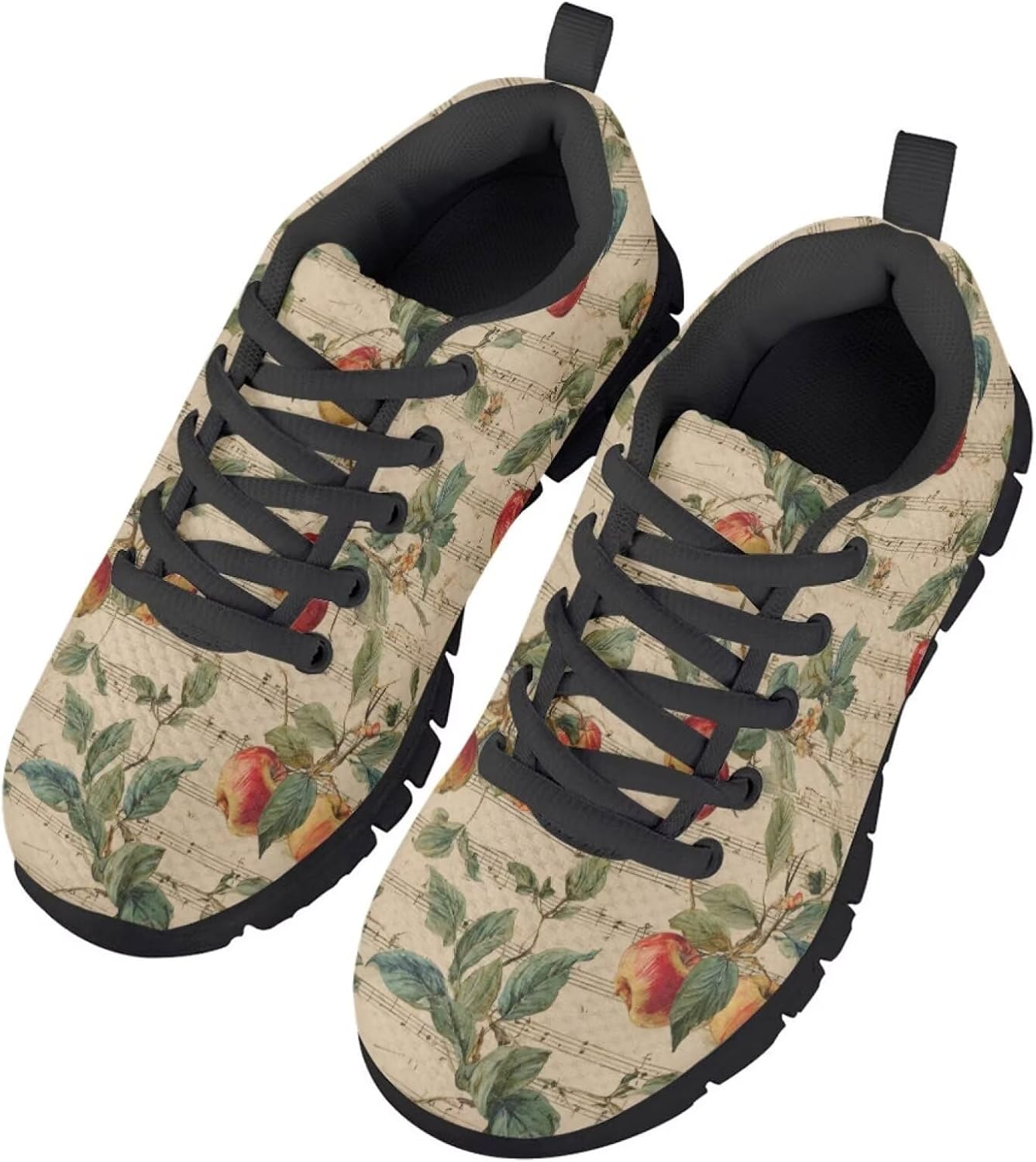 Funnydude Cute Print Girls Walking Shoes Kid Casual Tennis Shoes Breathable Footwear