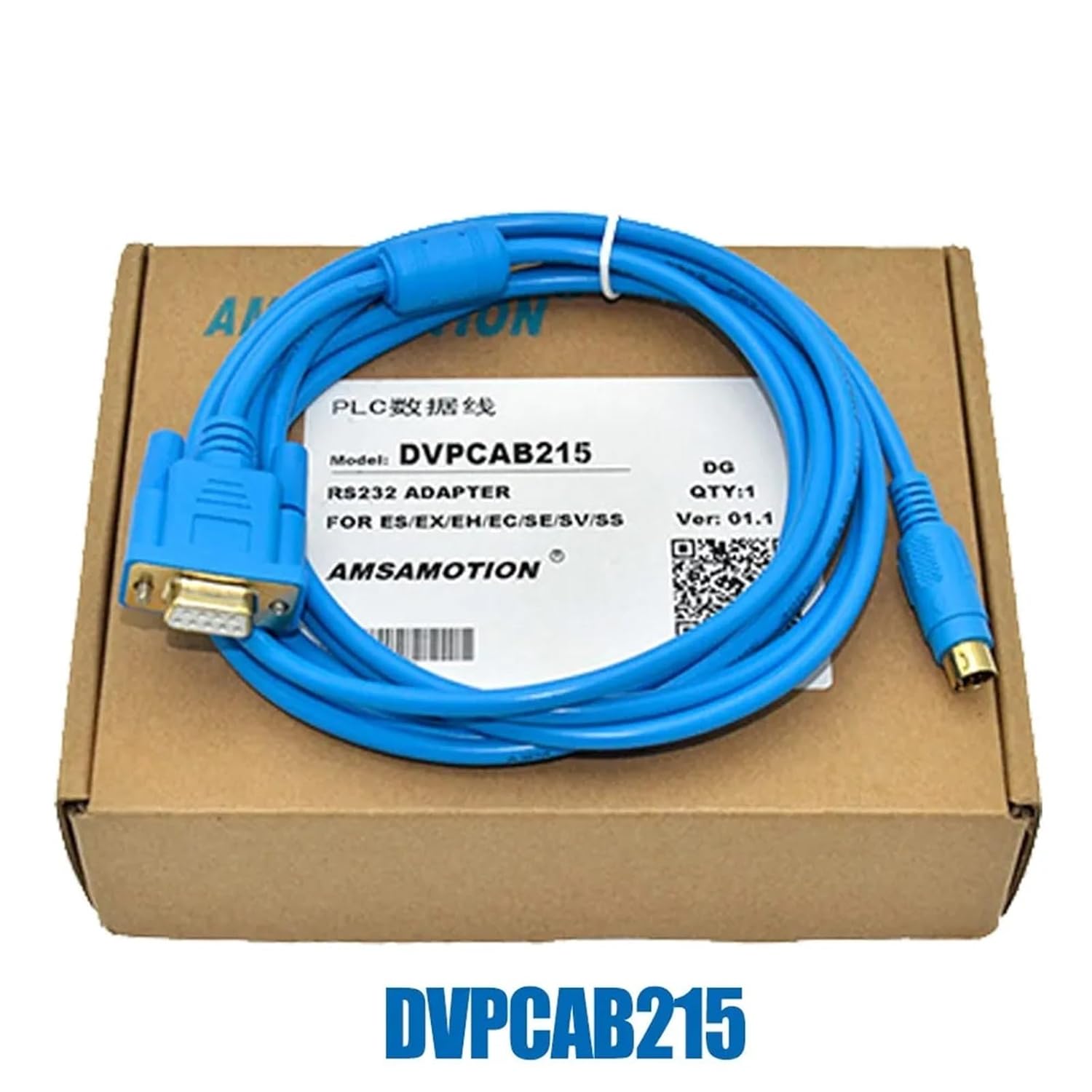 DVPCAB215 Suitable for Programming Cable PC-DVP Download Serial RS232 Interface Data Wire(DVPCAB215(Blue),5m)