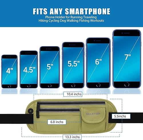 Miniatura 2 de Riñonera delgada para correr para mujeres y hombres, cintura reflectante para caminar, fitness, entrenamiento, ejercicio, resistente al agua, para