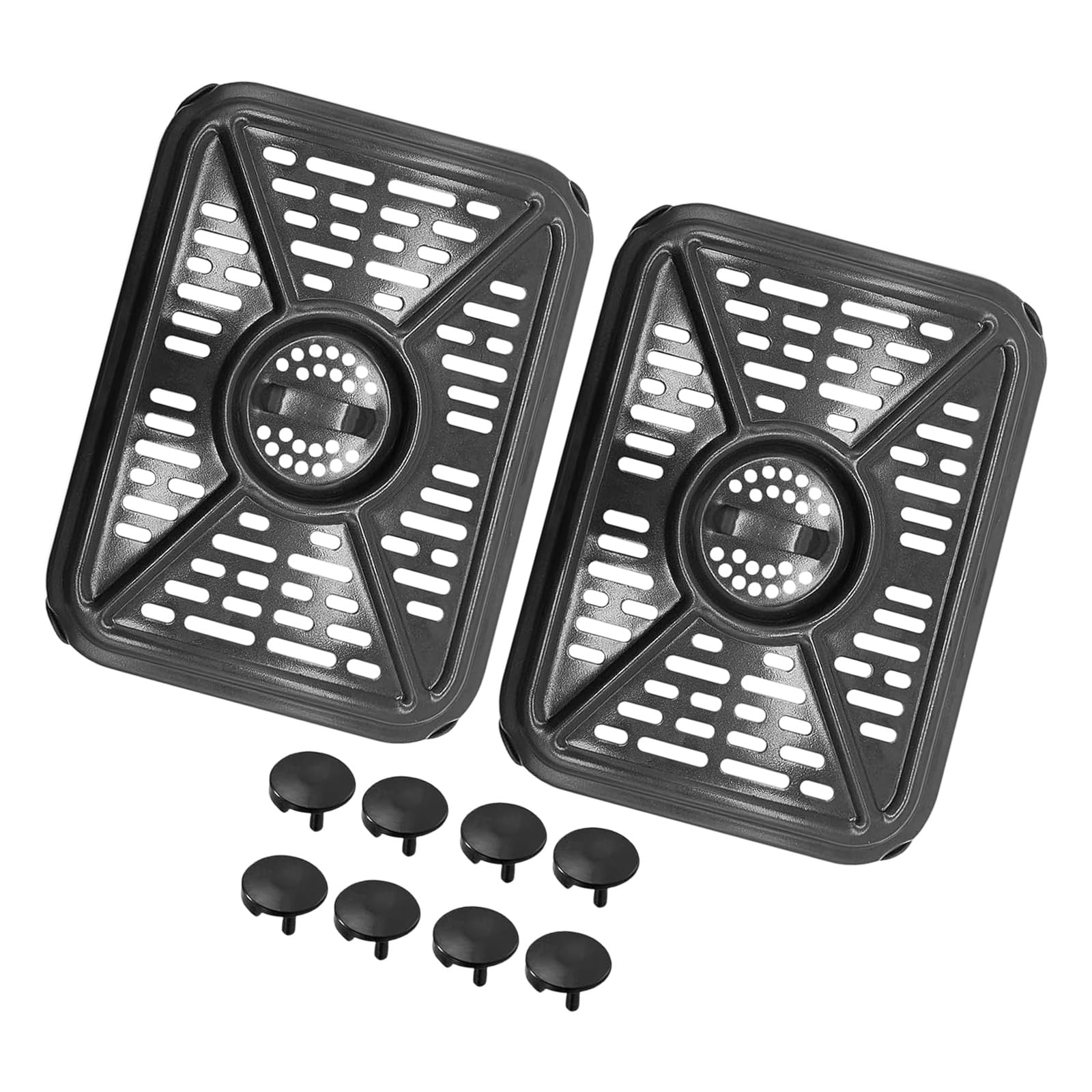 PANGBOER Replacement Baking Tray with Rubber Bumpers Air Fryers Grill Pan Nonslip Rack for DZ401 DZ550 Accessories Grill Pan