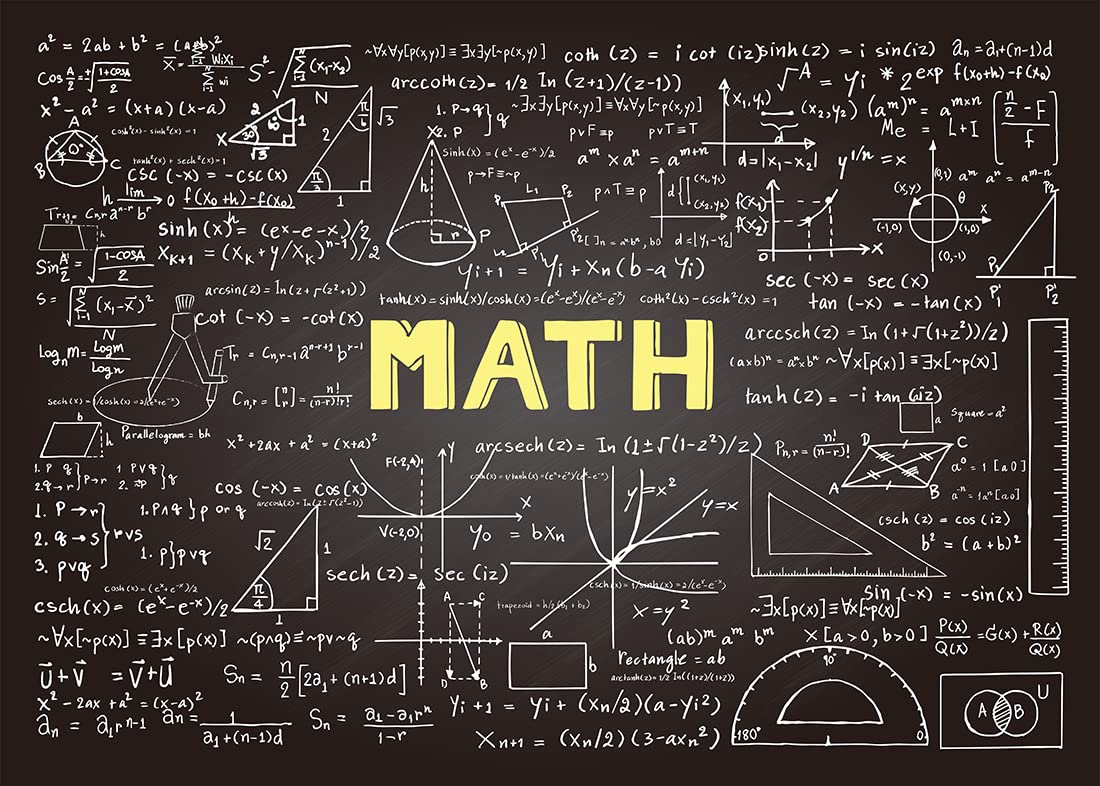 BELECO 4.6x2.5m Tessuto Lavagna Matematica Sfondo Formule Matematiche Equazioni Disegnate Lavagna Scienze Tema Matematica Decorazione Festa Studio