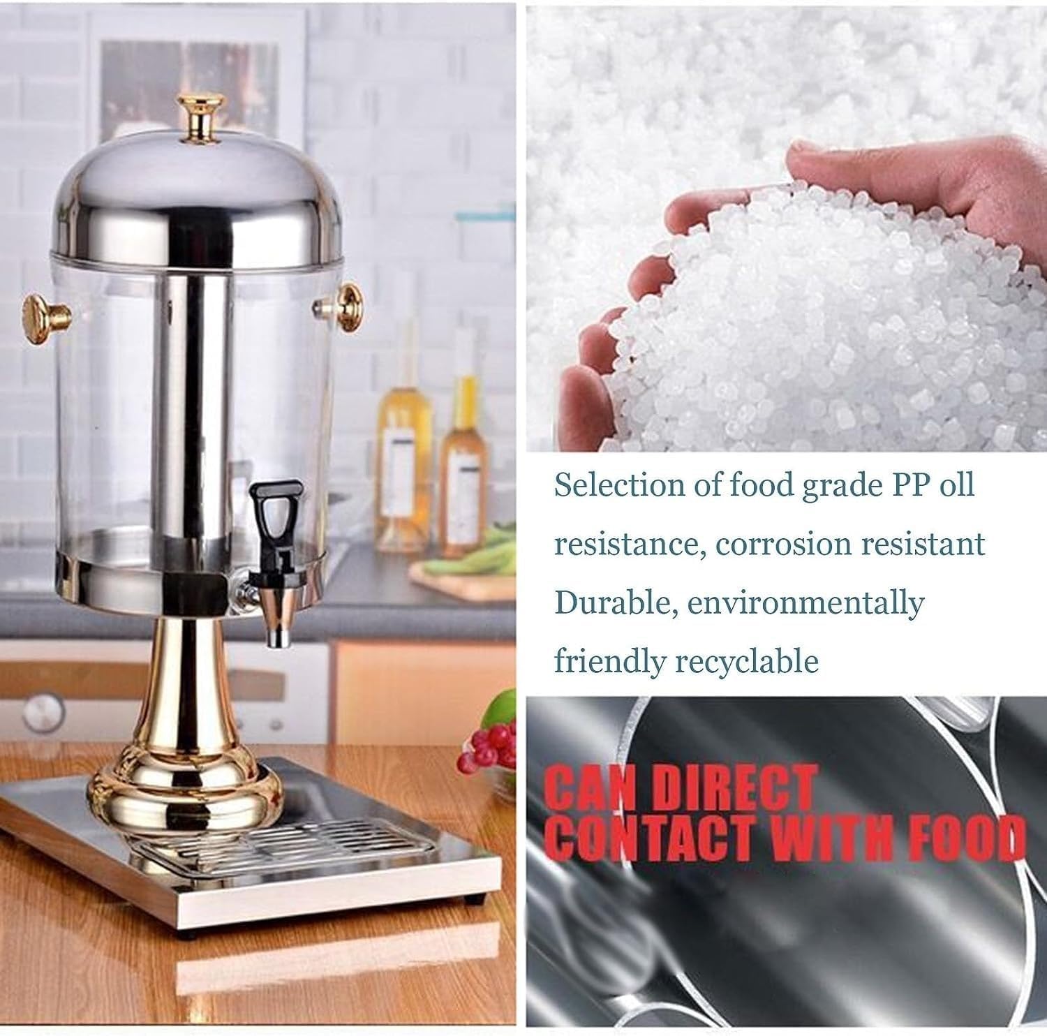 Dozownik Do Napojów, Dozownik Do Napojów, Maszyna Do Soków Z Kranem – Pojemność 16 L/24 L, Idealny Do Barów, Restauracji I Hoteli – Komercyjny Dozownik Do Napojów, 8 L