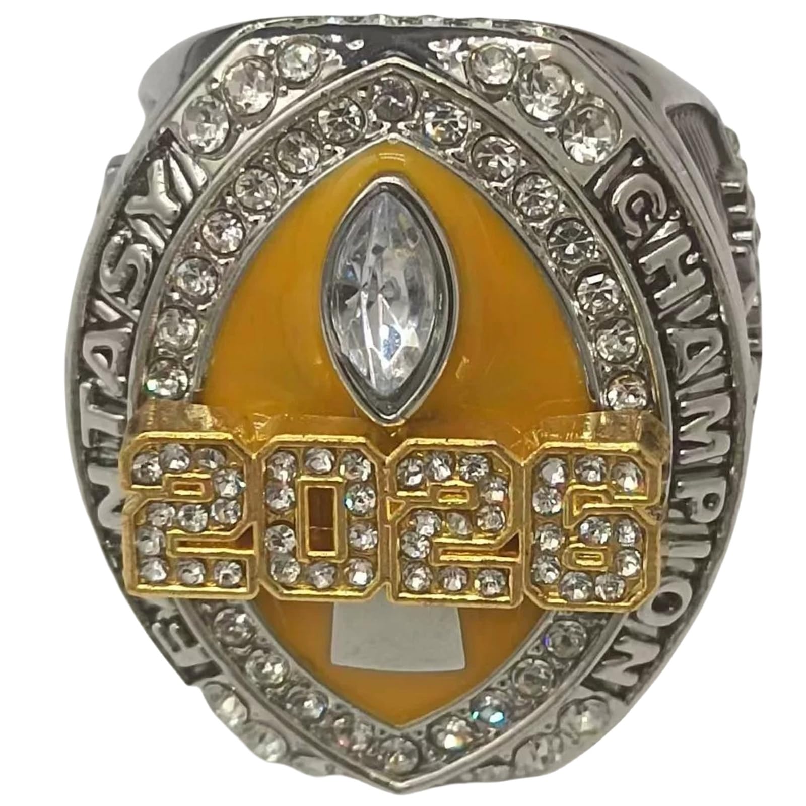 HYKJSHED 2026 Fantasy Football Ring Father's Day Collectibles Championship Ring Display Case