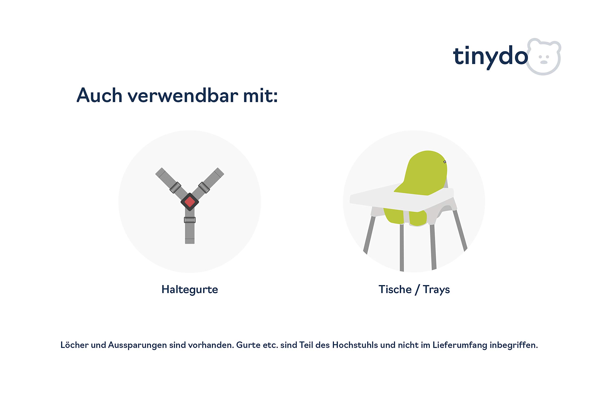 Hochstuhl Sitzkissen für Ikea Antilop - ergonomisches Memory-Schaum Kissen zur Rückenentlastung, Sitzpolster extra dick - Sitzverkleinerer Auflage ohne Verrutschen (Dunkelgrau)
