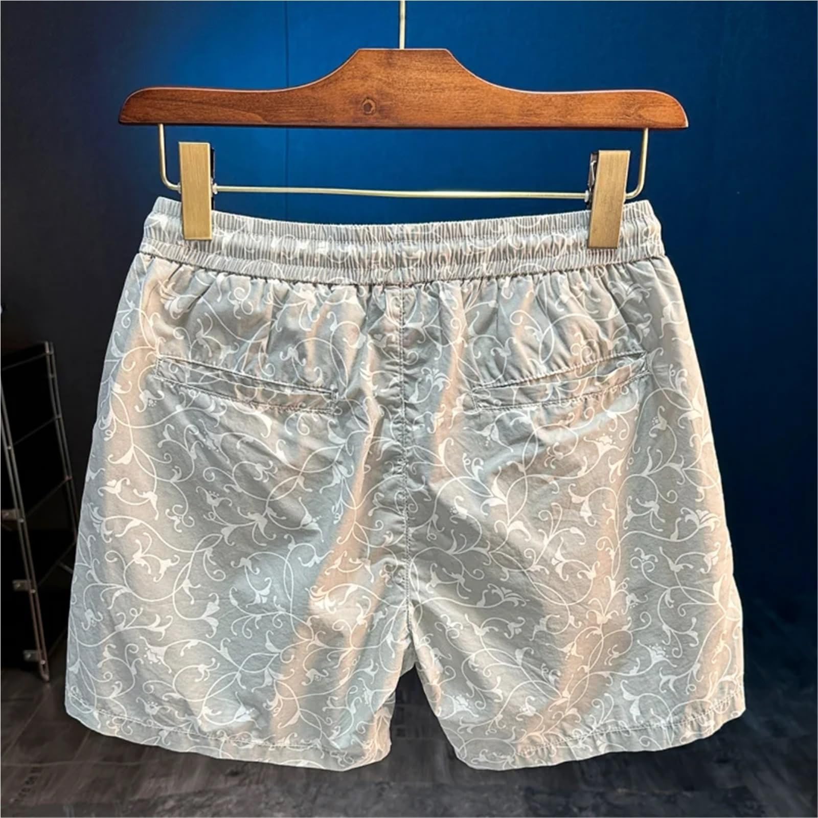 Pantaloni da Spiaggia Estivi da Uomo, Modello alla Moda, Asciugatura Rapida, Tempo Libero, Sport, Pantaloncini 3/4(Gray,2XL 145-160Jin)