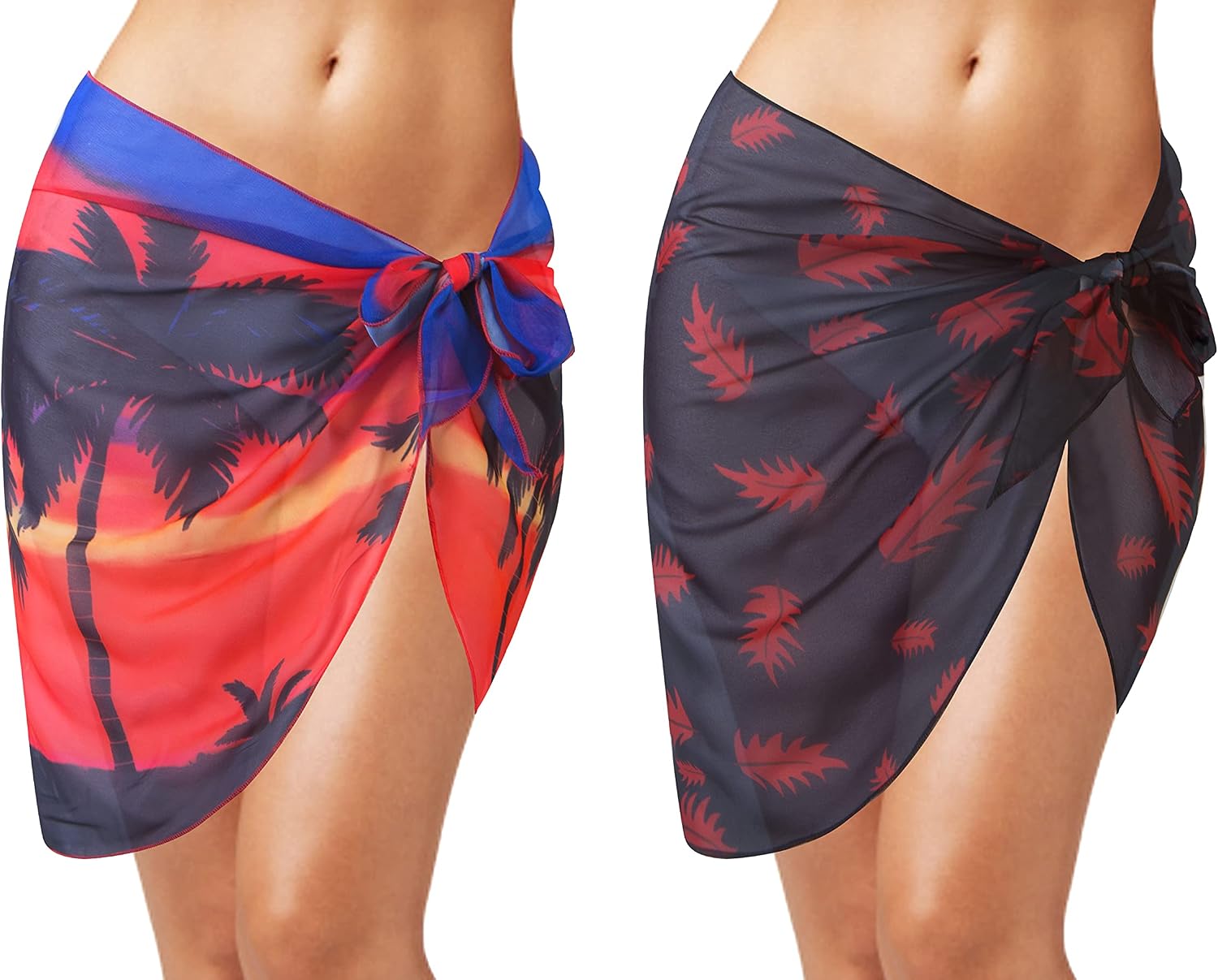 Chalier Beach Wrap Sarong Swimsuit Cover Ups for Women Breathable Fast Drying Sarong Skirt