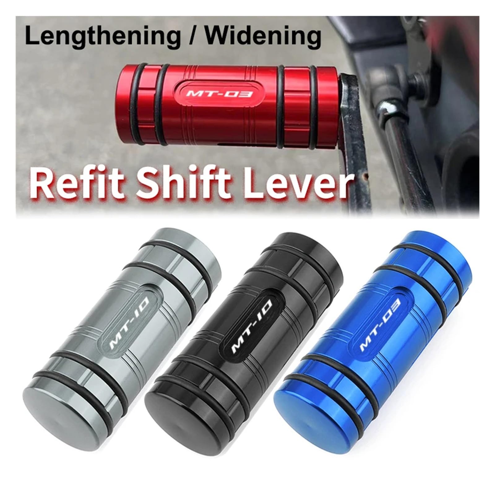 Estensore asta cambio moto Prolunga Per Leva Per MT03 MT10 MT-03 MT-10 MT 03 10 Prolunga Per Leva Del Cambio E Pedale Freno Posteriore Per Moto(MT10 Black)