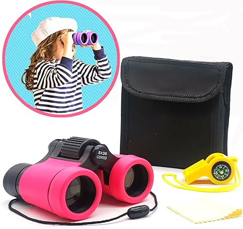 Binoculares para niños, el mejor regalo para niños y niñas de 3 a 12 años, óptica de alta resolución a prueba de golpes, mini juguetes binocuolares