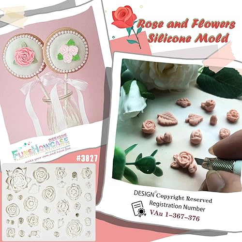 Miniatura 5 de Funshowcase Molde de silicona de caramelo de 32 cavidades para decoración de pasteles de azúcar decoración de cupcakes arcilla polimérica