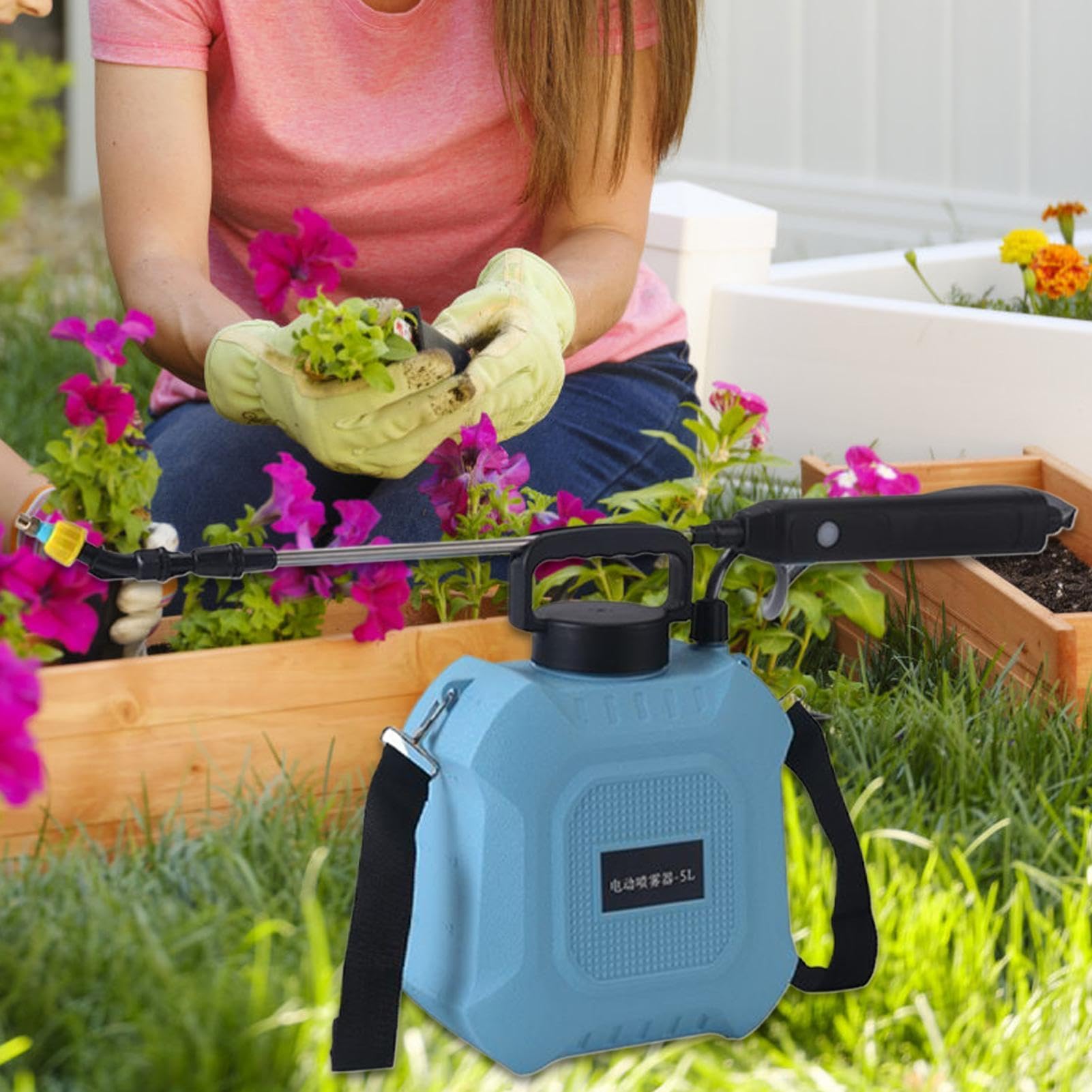 Rucksacksprüher 5L/8L Verstellbares Typ-C Wiederaufladbares Werkzeug mit 2
