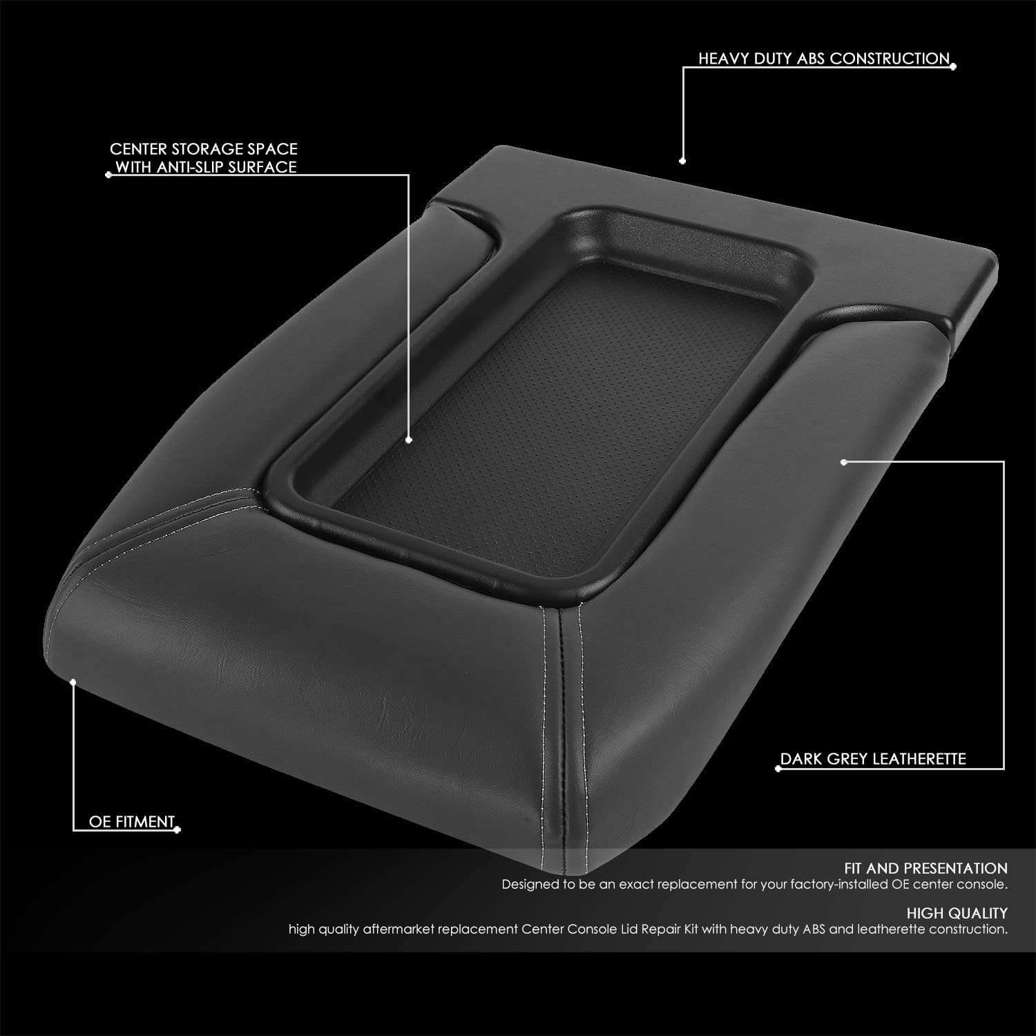 Center Console Lid Kit For 2004-2008 Ford F-150 & Lincoln Mark LT – Beige/Pebble Tan
