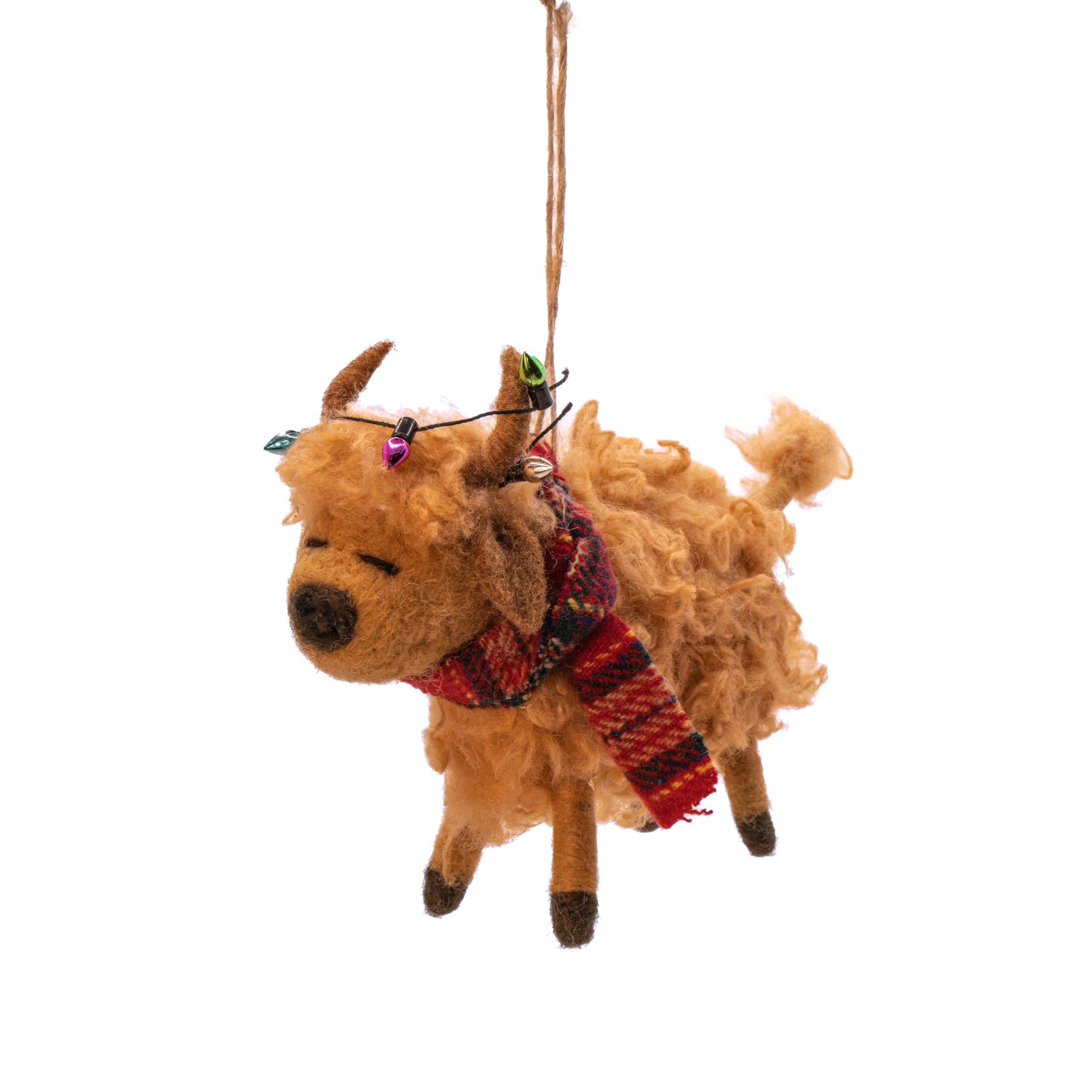 Sass & Belle Sass And Belle Highland Cow Felt Decoration