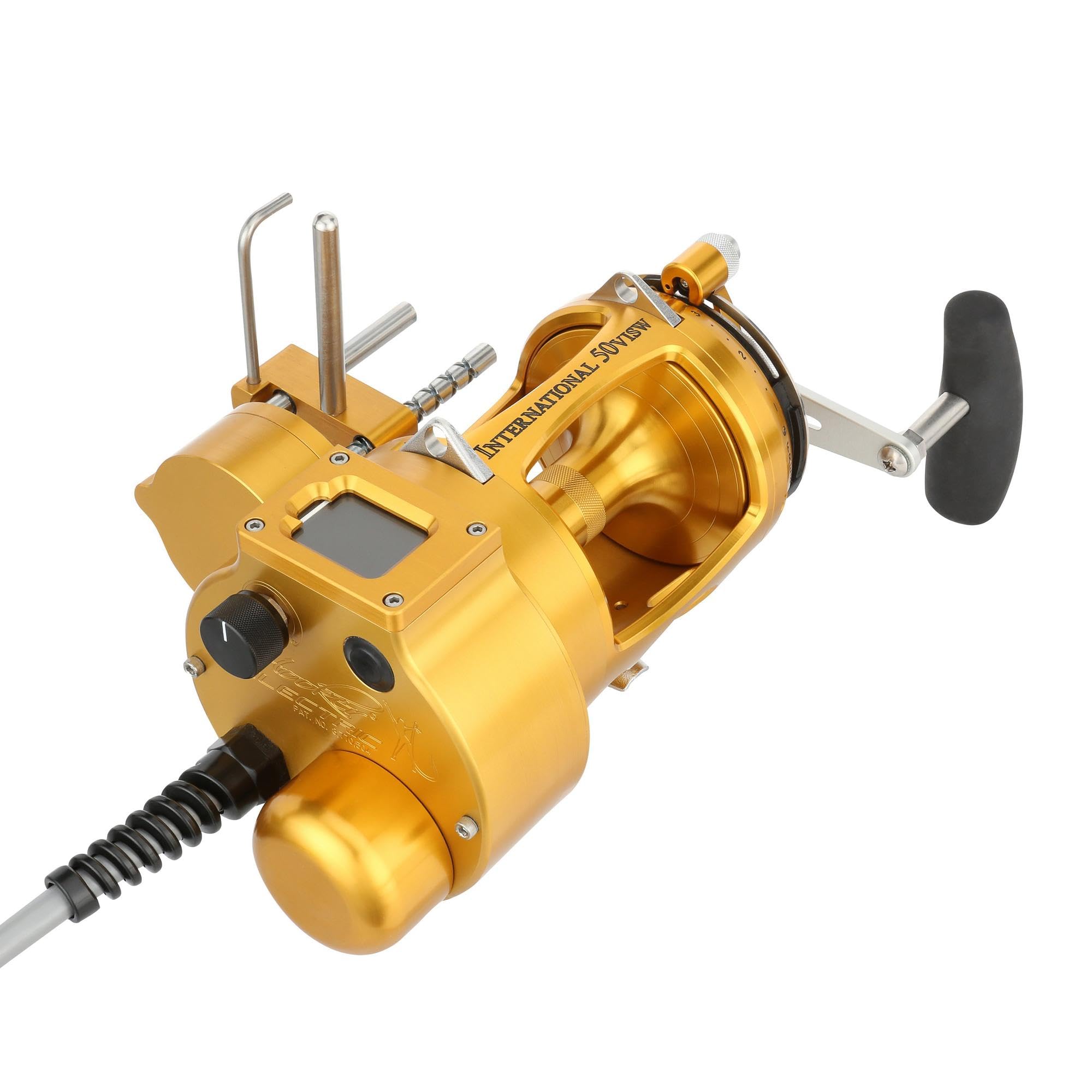 PENN INT130VISAS International VI Electric Autostop 130 Gold : Sports & Outdoors