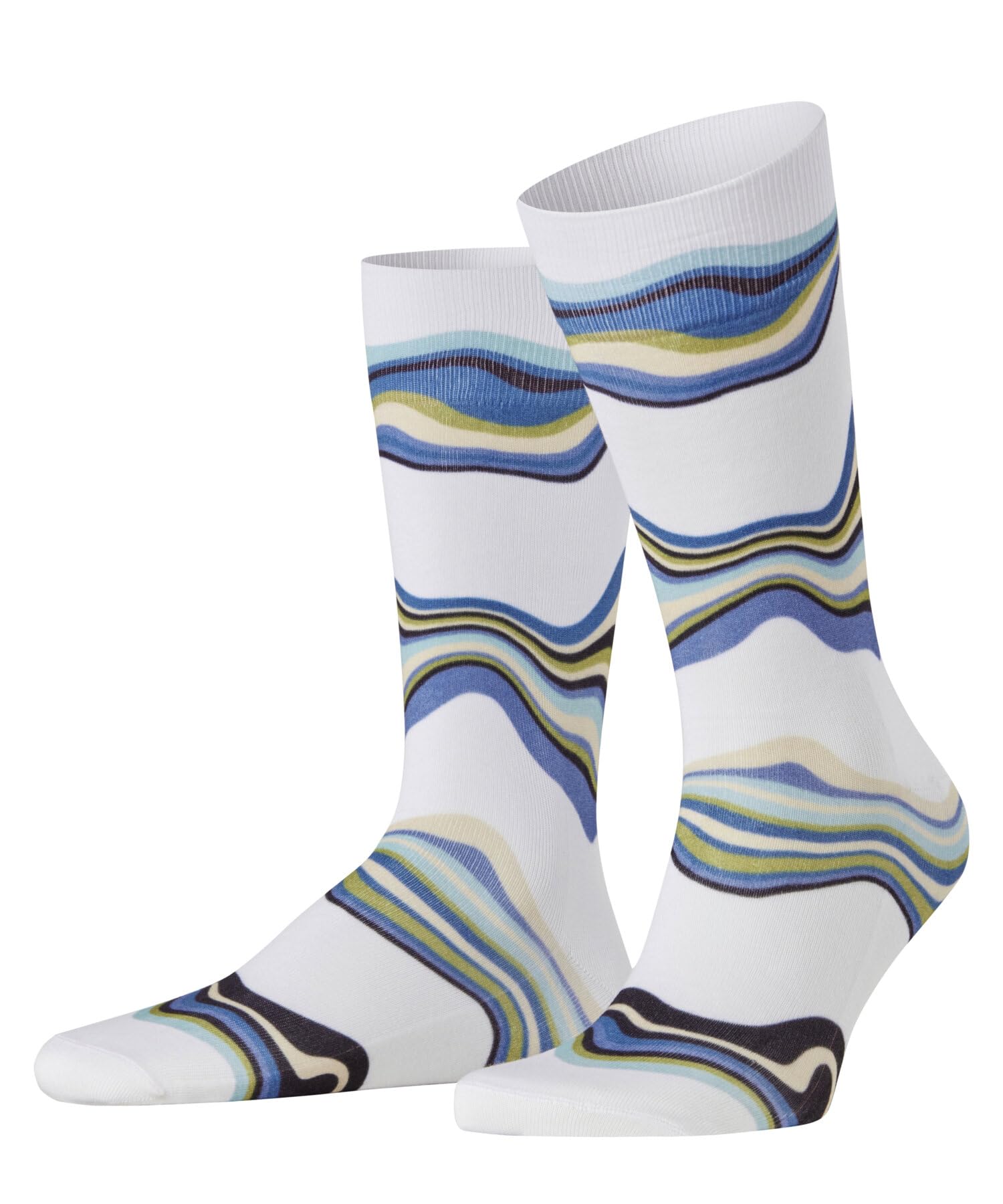 FALKE Men's Malecon M So Cotton Patterned 1 Pair Socks, White Wool 2060, 8.5-11