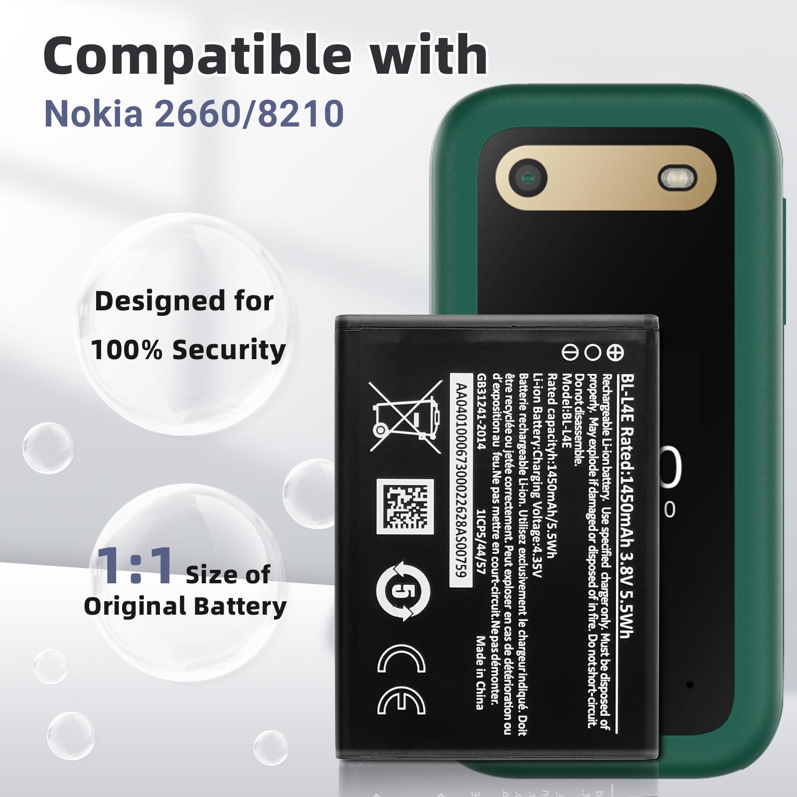 Amazon.com: Vvsialeek New BL-L4E Replacement Battery for Nokia