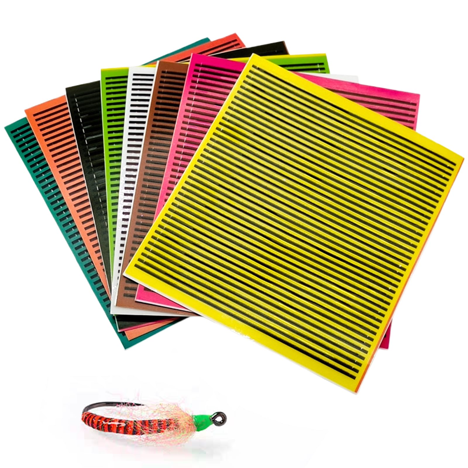 Fly Tying Materials, Fly Tying Thread, Fishing Lure Making Supplies, Synthetic Peacock Quill for Nymph Bug Shrimp Body Wrap Skin