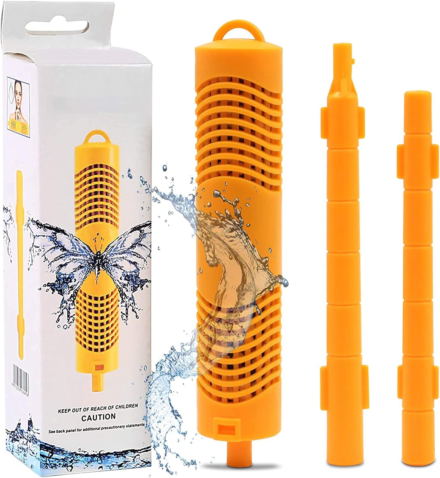 SagaSave SPA Cartridge Stick Mineral Sanitizer Hot Tub Purifier Spa in-Filter Mineral Sticks for Hot Tubs, Swimming pool, Fish Pond, Hot Spring Pools, Baths, Spa Pools, Plunge Pools, Yellow
