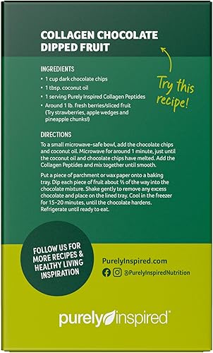 Miniatura 7 de Purely Inspired Bolsa de colágeno en polvo, suplementos de péptidos de colágeno para mujeres y hombres, proteína de colágeno en polvo, certificado