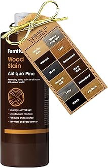 Furniture Clinic Wood Stain (Antique Pine) – Fast Drying, Highly Concentrated, and Easy-to-Apply Wood Stain for All Indoor & Outdoor Wood – Water Based & Non-Toxic – 500ml