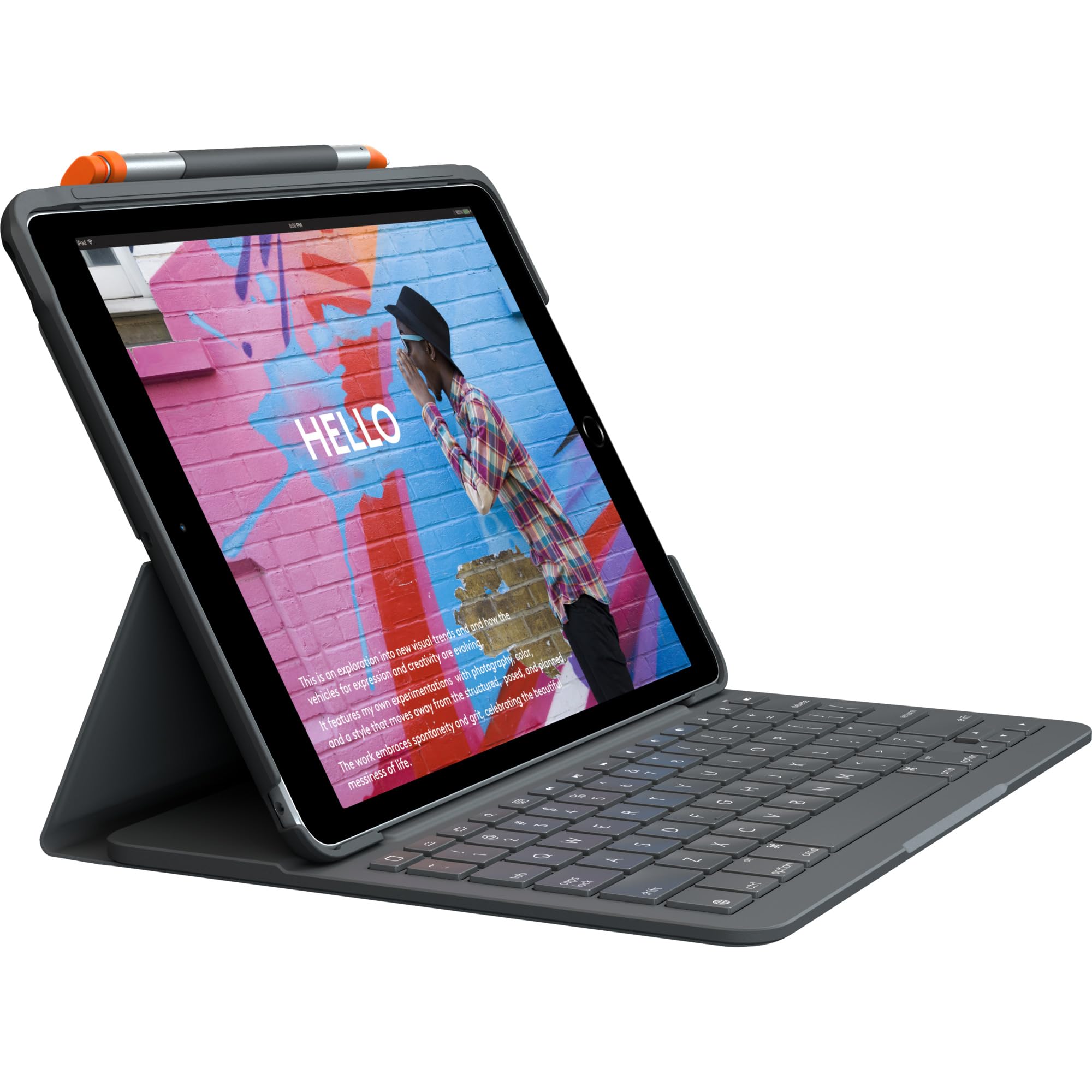 copertura per ipad con tastiera wireless in grigio deutsche tasti qwertz