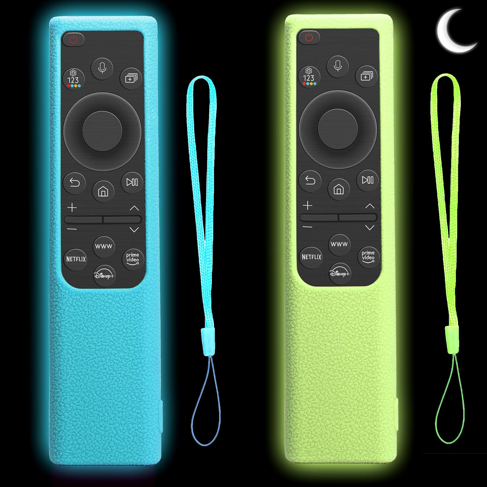 2 Pack Remote Cover for Samsung Smart TV, Silicone Protective Case for Samsung Solar Cell Remote 2021 2022 BN59-01357 BN59-01385 BN59-01265A Anti-Slip