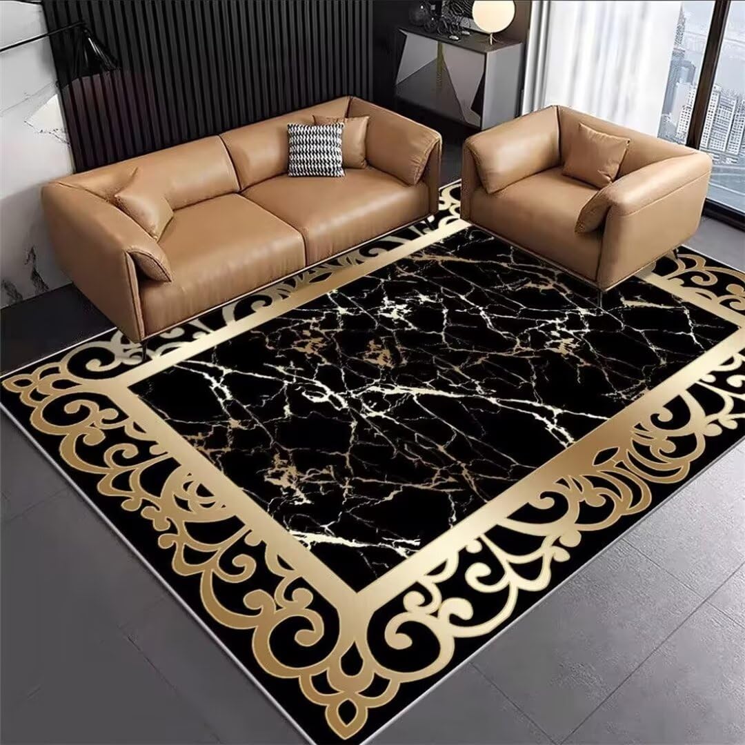 Tapis lavable en machine 60x100 cm robuste et résistant aux taches pour salon