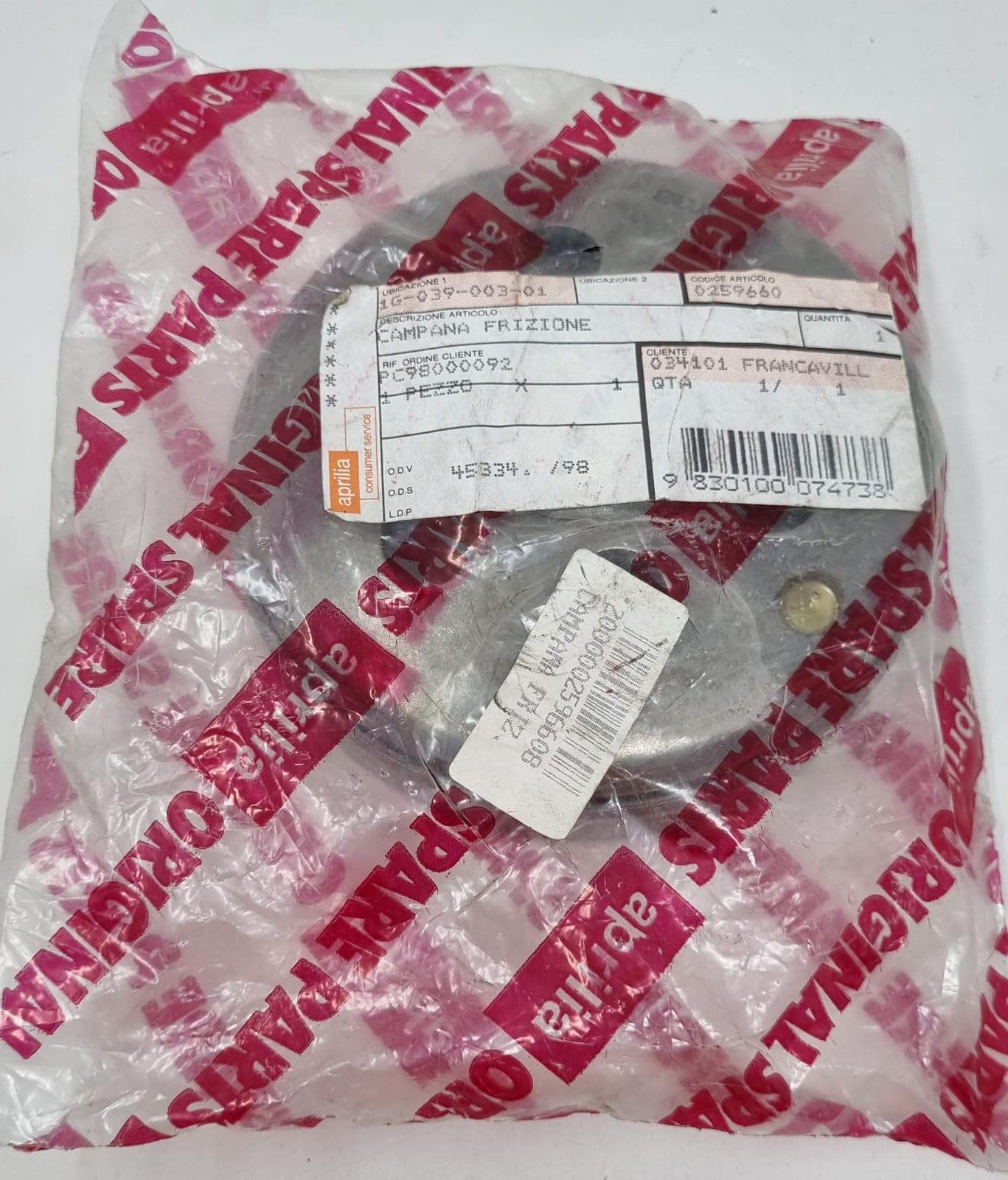 CAMPANA FRIZIONEcompatibile con LEONARDO 125 0259660